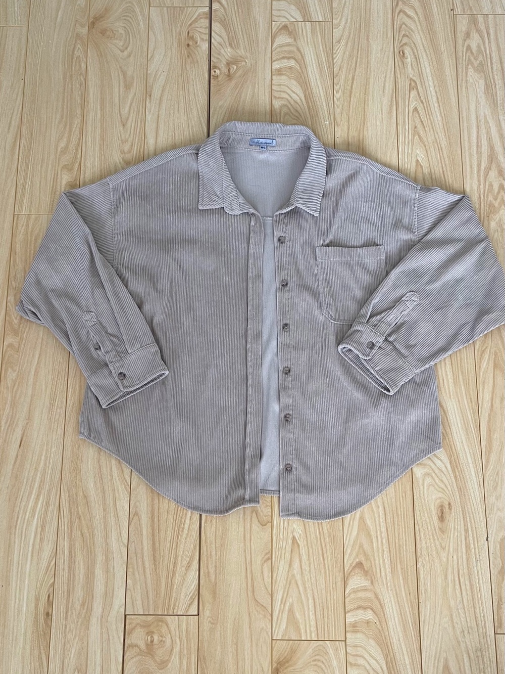 Wishlist Tan Corduroy Button-Front Shirt